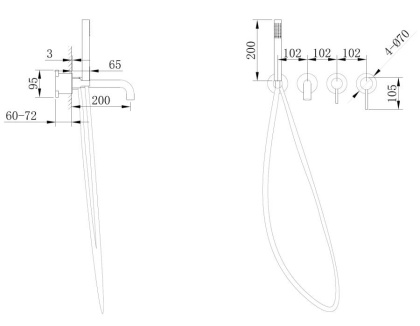 Смеситель для ванны Abber Wasser Kreis AF8130RG розовое золото