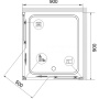 Душевой уголок RGW Classic CL-34B 90х90 32093499-14 профиль Черный стекло прозрачное