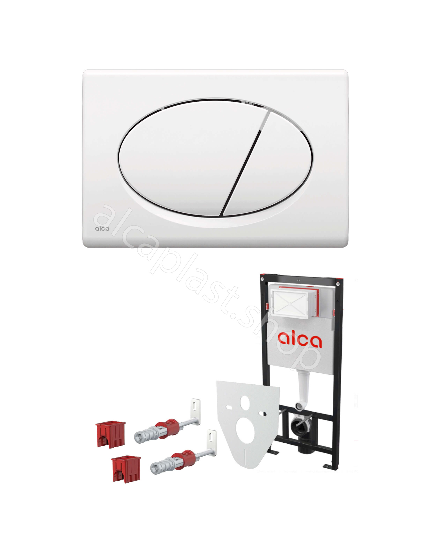 Инсталляция Alcaplast Sadromodul AM101/1120-3:1 RU M70-0001 для унитаза с Белой клавишей смыва Инсталляция Alcaplast Sadromodul AM101/1120-3:1 RU M70-0001 для унитаза с Белой клавишей смыва