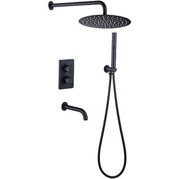 Душевой комплект Allen Brau Priority 5.31014-31 (с внутренней частью) черный матовый