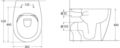 Приставной унитаз Allen Brau Fantasy 4.11007.20