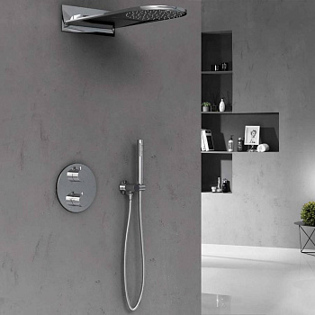 Душевой комплект VSFW-104TCH термостатический встраиваемый, двухрежимный, хром