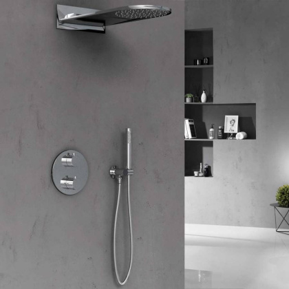 Душевой комплект VSFW-104TCH термостатический встраиваемый, двухрежимный, хром