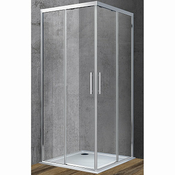 Душевой уголок Soft VSS-3SO100CL, 1000*1000, хром, стекло прозрачное