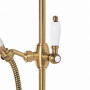 CZR-SD-03/24-Bi Душевой гарнитур классика, золото, ручка белая