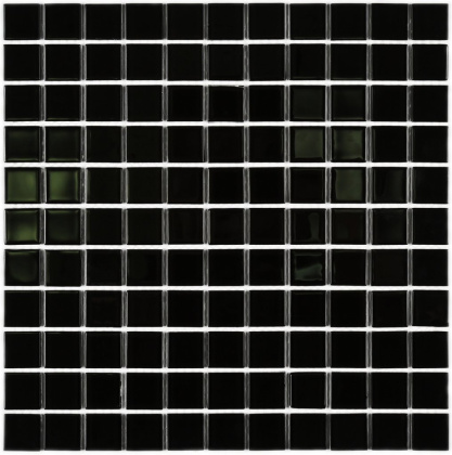 Мозаика стеклянная Black Glass (чип 4*25*25) 300*300(22шт-1.98м2), м2