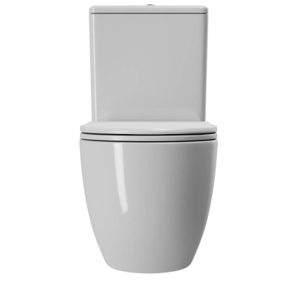 Унитаз-компакт Point Сатурн безободковый, белый, сиденье дюропласт микролифт быстросъем., PN42901