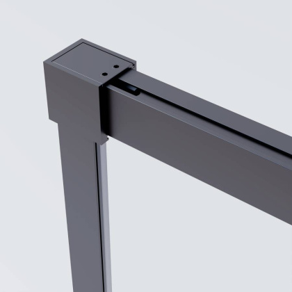 Душевой уголок Soft 2 VSR-3SO28010CLGM, 1000*800, вороненая сталь, стекло прозрачное