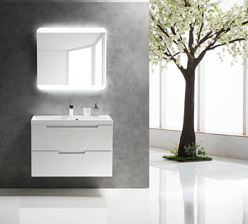 Тумба с раковиной подвесная BelBagno VITTORIA 90 Bianco Lucido, раковина белая Тумба с раковиной подвесная BelBagno VITTORIA 90 Bianco Lucido, раковина белая