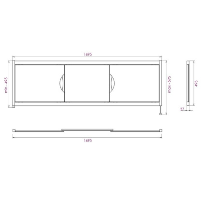Экран под ванну Onika Лагуна 170 белый Экран под ванну Onika Лагуна 170 белый