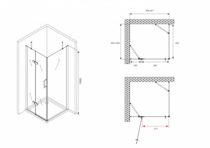 Душевой уголок ABBER Zart AG08090-S101 Душевой уголок ABBER Zart AG08090-S101