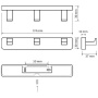 Вешалка для полотенец Bemeta Via 135006242 Хром,  с 3 крючками