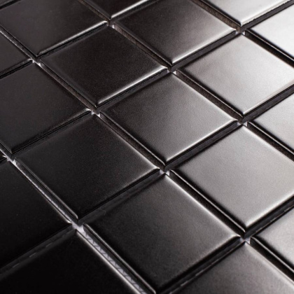Керамическая мозаика, Black Matt 48х48, 5х5 см Керамическая мозаика, Black Matt 48х48, 5х5 см