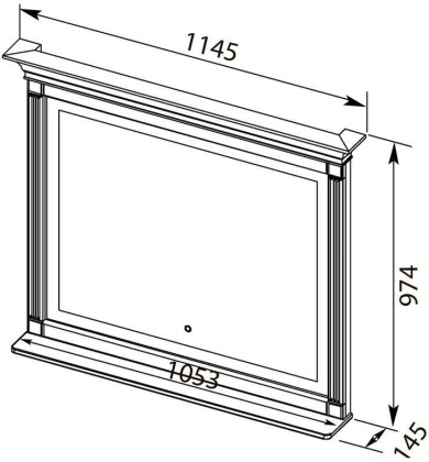 Зеркало Aquanet Селена 120 белый/серебро Зеркало Aquanet Селена 120 белый/серебро