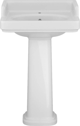 Раковина POMPEI подвесная/мебельная 60, белая глянцевая