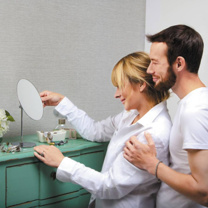 Зеркало с 3-х кратным увеличением, 20,6х30,4х15,9 см, хром, K-1002