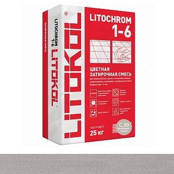 Затирка цементная LITOCHROM 3-15 C.30 жемчужно-серый