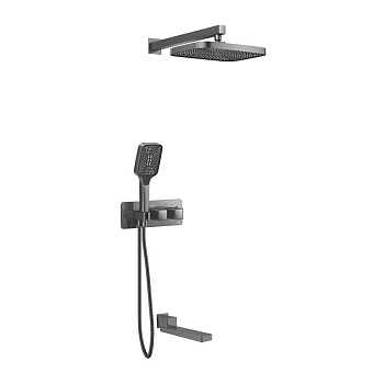 Душевая система с термостатом встраиваемая Rose R1095T, пепельный