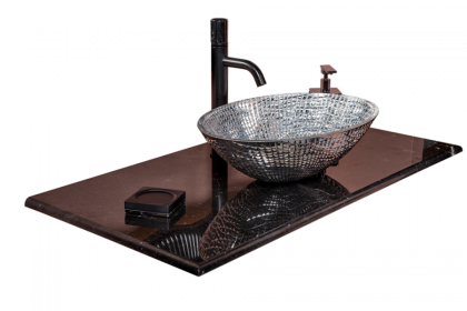 Столешница мрамор 81см Nero Marquina под Консоль и круглую хрусталь и смесак СБОКУ Столешница мрамор 81см Nero Marquina под Консоль и круглую хрусталь и смесак СБОКУ