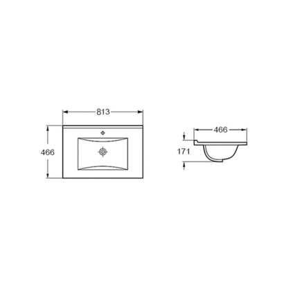 Раковина VBS-13980MB керамическая, цвет черный матовый