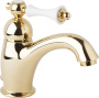 MARGOT-LSM1-03/24-M Смеситель для раковины с донным клапаном Исполнение: Золото 24 карат, Ручки: Золото 24 карат 