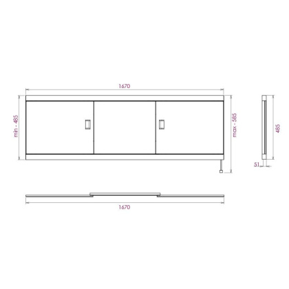 Экран под ванну Onika Монако-Эконом 170 белый Экран под ванну Onika Монако-Эконом 170 белый