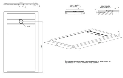 Душевой поддон Allen Brau Infinity 160x90 8.21007-BGM синий матовый Душевой поддон Allen Brau Infinity 160x90 8.21007-BGM синий матовый