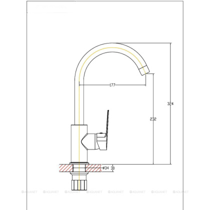 Смеситель для кухни Agger Splendid A0900100 Смеситель для кухни Agger Splendid A0900100