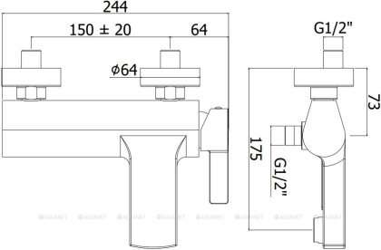 Смеситель для ванны с душем Paffoni Rock RO023CR