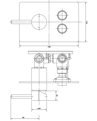 Смеситель для душа скрытого монтажа OMNIRES Y Y1235GCPROCR (хром) Смеситель для душа скрытого монтажа OMNIRES Y Y1235GCPROCR (хром)