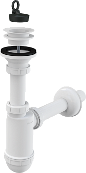 Сифон для умывальника DN32 с пластмассовой peшeткой DN63