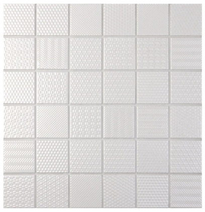 Мозаика Nevada Bonaparte белая 30,6см*30,6см*6мм (1уп/18шт/) рельефная, глянцевая, м2 Мозаика Nevada Bonaparte белая 30,6см*30,6см*6мм (1уп/18шт/) рельефная, глянцевая, м2