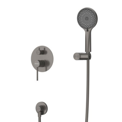 RELAX-DSET-IN Душевой комплект встраиваемый (смеситель встраиваемый, верхний душ, ручной душ со шлангом, штуцер с держателем), сатин