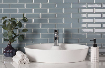 Керамическая мозаика, Metro Bluish-Grey Glossy 45х145, Brick & Metro Керамическая мозаика, Metro Bluish-Grey Glossy 45х145, Brick & Metro