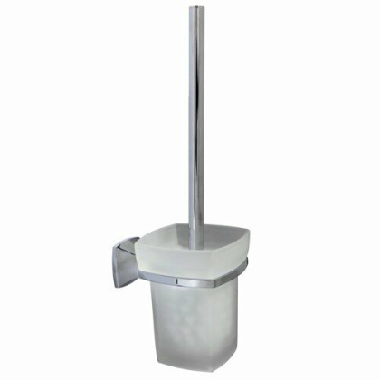 Щетка для унитаза Wern подвесная, 10,7х36,6х14 см, хром и белый, K-2527