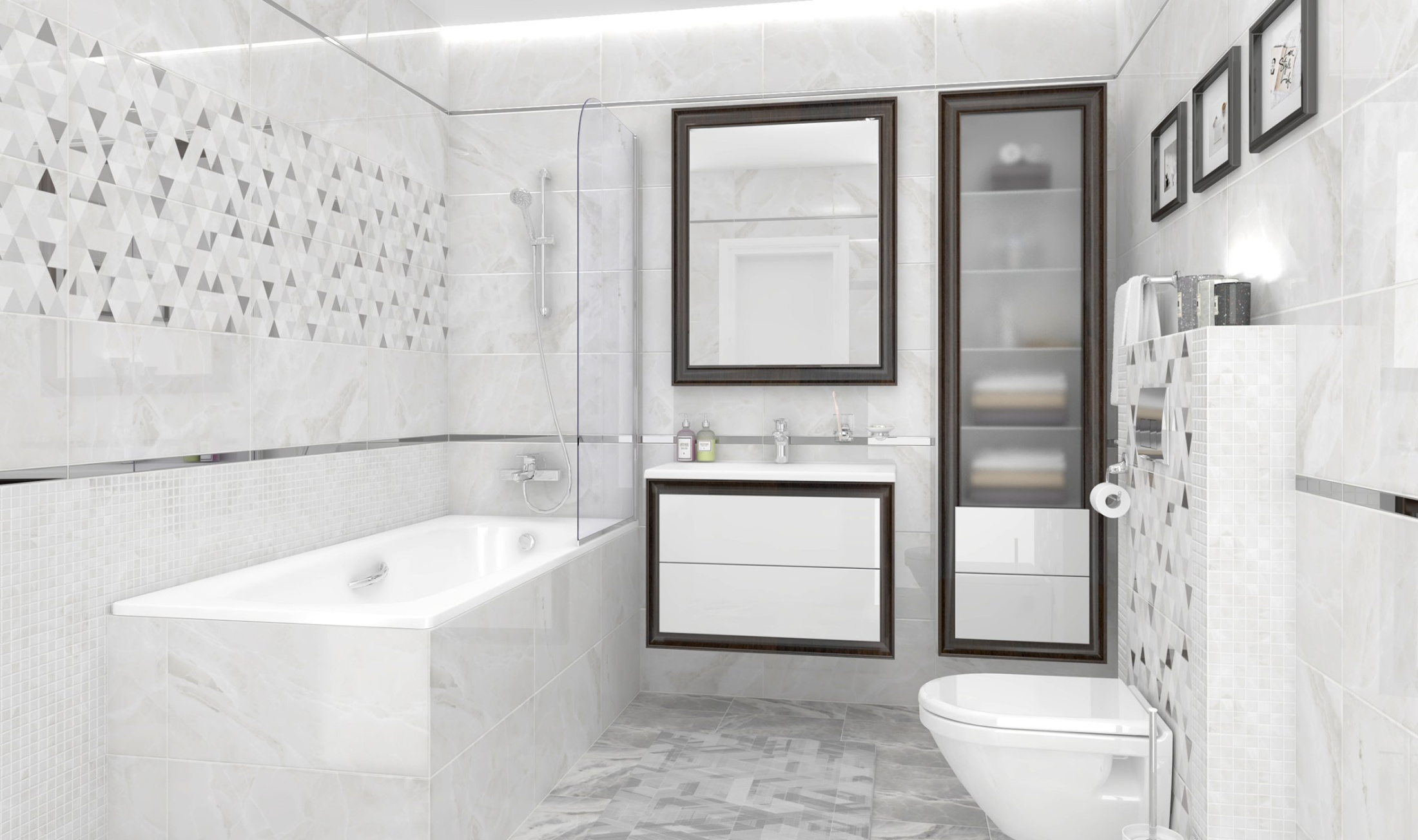 Плитка настенная Plazma Plazma серый (30см*60см*85мм) (11шт/1,98м2) ,м2