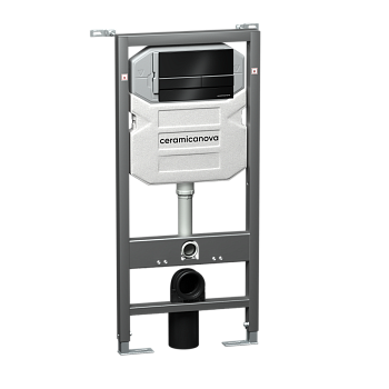 Система инсталляции для унитазов CERAMICANOVA Envision с кнопкой смыва Flat цвет черный матовый, креплениями, арт. CN1002B Система инсталляции для унитазов CERAMICANOVA Envision с кнопкой смыва Flat цвет черный матовый, креплениями, арт. CN1002B