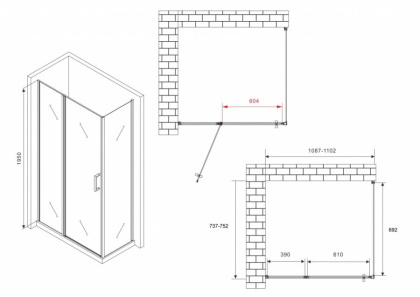 Душевой уголок ABBER Sonnenstrand AG04110S-S75 Душевой уголок ABBER Sonnenstrand AG04110S-S75