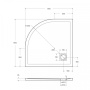 TRAY-MR-UNO-R-90-550-35-NERO-CR Поддон из искусственного мрамора в комплекте с сифоном с декоративной накладкой (хром), чёрный TRAY-MR-UNO-R-90-550-35-NERO-CR Поддон из искусственного мрамора в комплекте с сифоном с декоративной накладкой (хром), чёрный