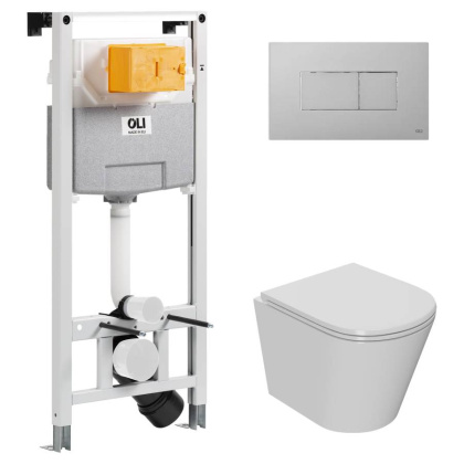 Сет: OLI 120 ECO Sanitarblock pneumatic+Панель KARISMA, хр. мат. + Унитаз Point Виктория PN41061 Сет: OLI 120 ECO Sanitarblock pneumatic+Панель KARISMA, хр. мат. + Унитаз Point Виктория PN41061