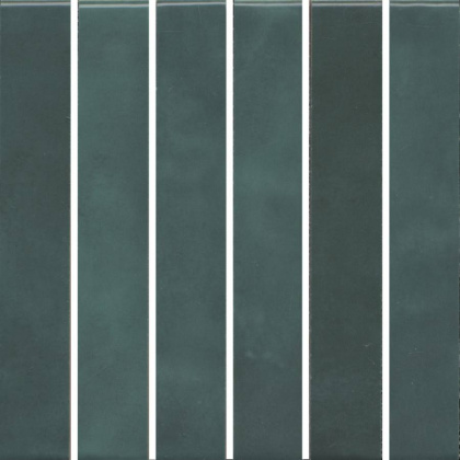 Декор Фес мозаичный зелёный тёмный глянцевый 15x15x0,69
