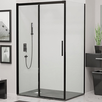 Душевой уголок RGW Leipzig LE-41B 200х100 341241200-014 профиль Черный стекло прозрачное