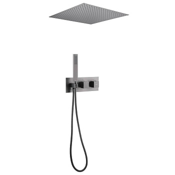 Душевая система ABBER Daheim AF8255NG скрытого монтажа без излива, термостат, никель