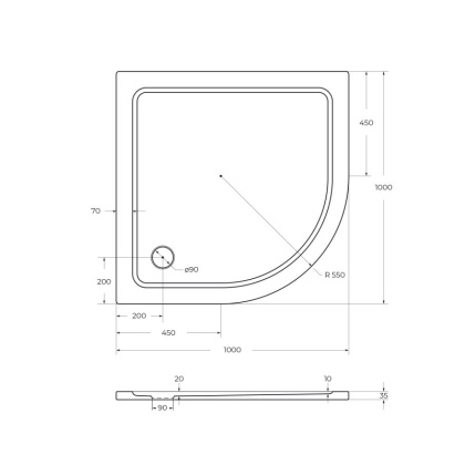 Поддон SMC CEZARES TRAY-M-R-90-550-35-W Поддон SMC CEZARES TRAY-M-R-90-550-35-W