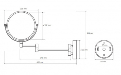 Косметическое зеркало без подсветки Косметическое зеркало без подсветки