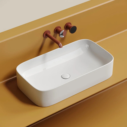 Умывальник чаша накладная прямоугольная Element 705*380*150мм