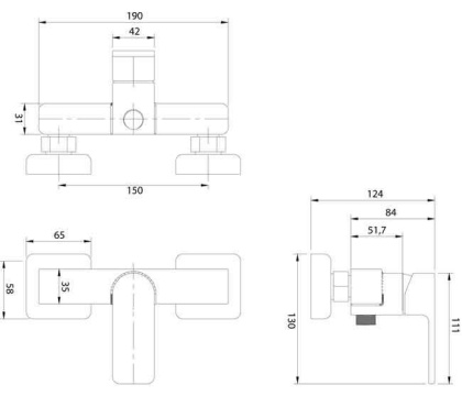 Смеситель для душа OMNIRES BARETTI BA7840CR (хром) Смеситель для душа OMNIRES BARETTI BA7840CR (хром)