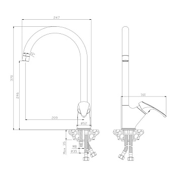 Смеситель д/кухни AVILA, арт. 02431AV Смеситель д/кухни AVILA, арт. 02431AV