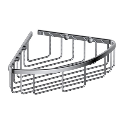 Полка-корзинка для душа угловая OMNIRES 21х21 см UN3503CR (хром)