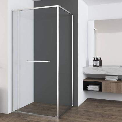 Душевой уголок Tesi VSRW-7TS9012CL, 1200*900, хром, стекло прозрачное
